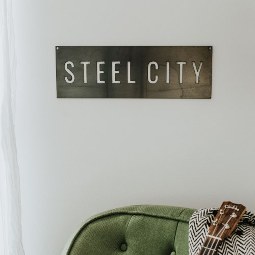 Pittsburgh Steel City Wall Decor Etsy