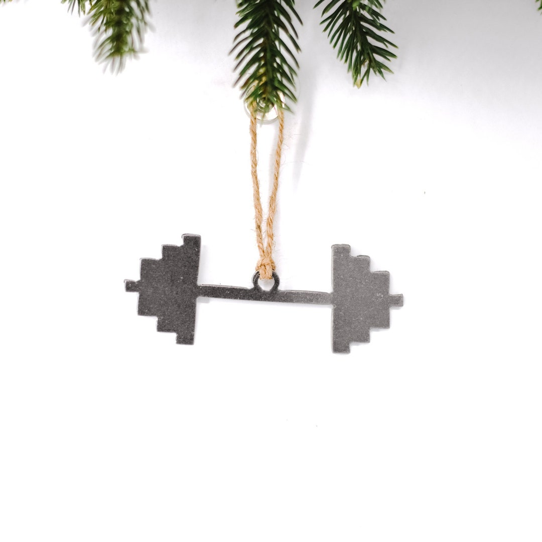 Barbell Ornament Etsy