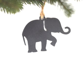 Elephant Ornament: Favorite Animal Christmas Ornament Elephants for Good Luck Trunk Up Elephant Trumpet Holiday