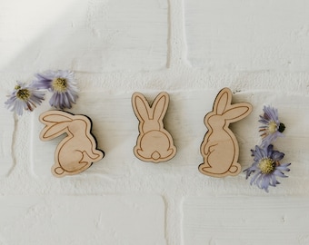 Easter Bunny Magnet Pack of 3: Easter Holiday Magnets Easter Basket Stuffer Cute Holiday Magnets Easter Card Holder Magnet Simple Bunnies