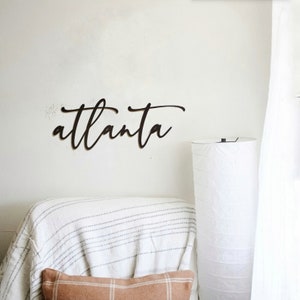 Atlanta, GA  Script Wall Decor