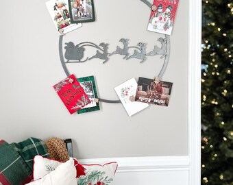 Letrero magnético circular del trineo de Papá Noel