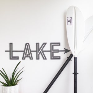 Lake Script With Arrow Wall Decor