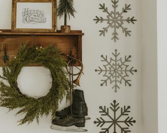 Decoración de pared con copos de nieve, juego de 3 copos de nieve surtidos