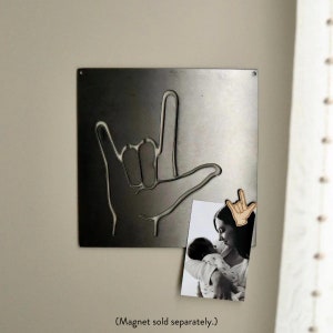 I Love You in ASL Steel Wall Decor. Valentines Day Gift. Anniversary Gift. Wedding Gift. I love you hand symbol. Valentine&#39;s Day decor