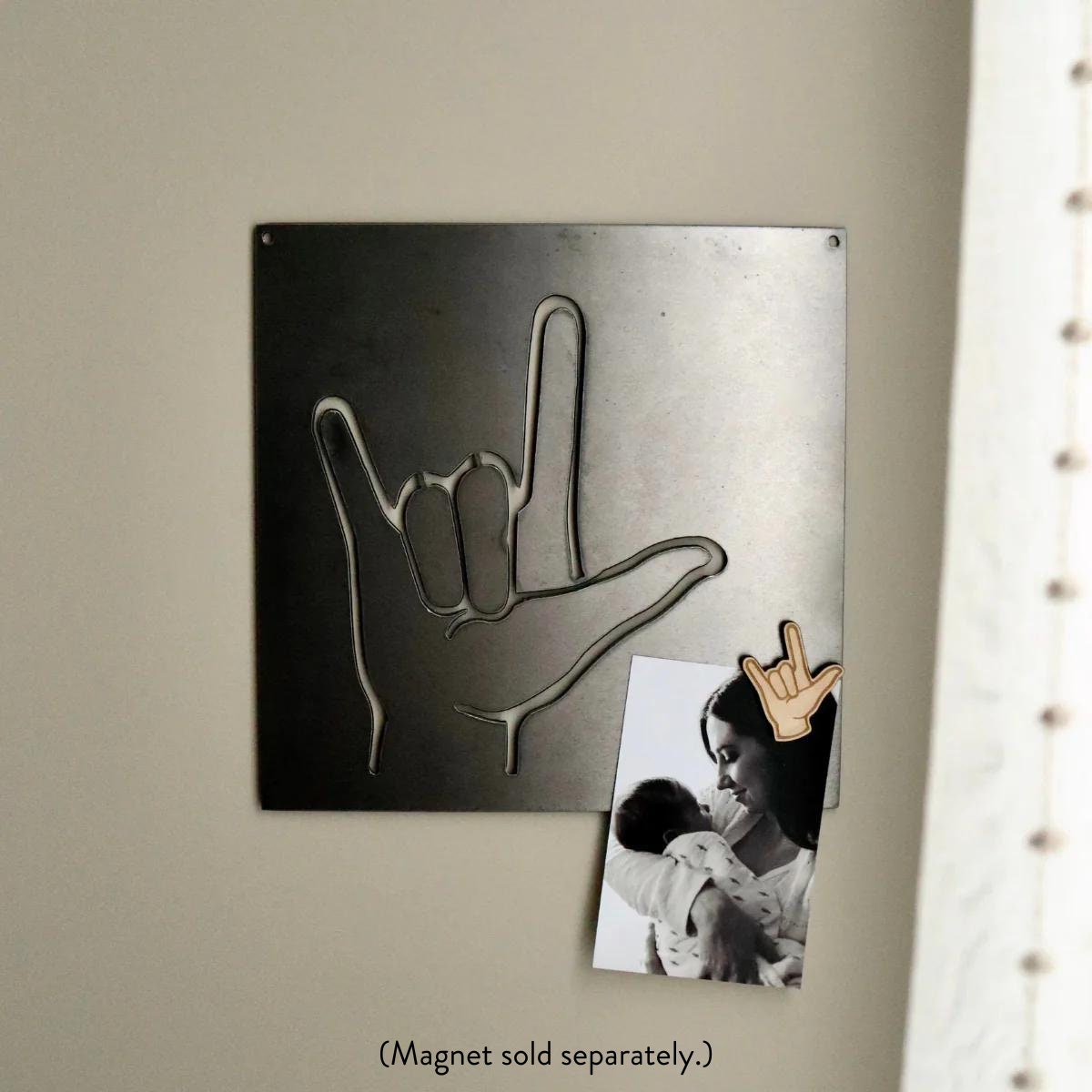I Love You in ASL Steel Wall Decor. Valentines Day Gift. Anniversary Gift. Wedding Gift. I love you hand symbol. Valentine's Day decor