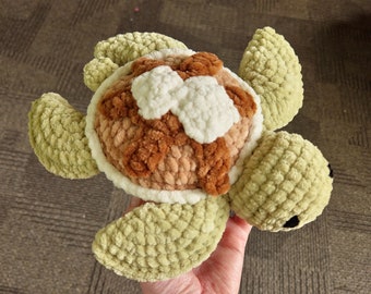 Handmade Crochet Pancake Turtle Plush – Stuffed Animal Gift for Pancake Lovers