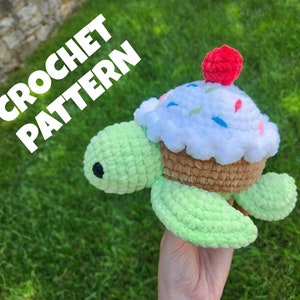 Crochet Cupcake Turtle Pattern, cupcake turtle plush