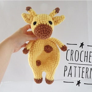 Crochet giraffe baby toy PATTERN, crochet giraffe snuggler, giraffe crochet pattern