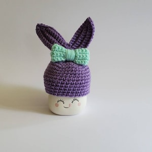 Mermaid marshmallow mug hat, purple mermaid marshmallow mug hat,  crochet marshmallow mug hat, fall marshmallow mug hat