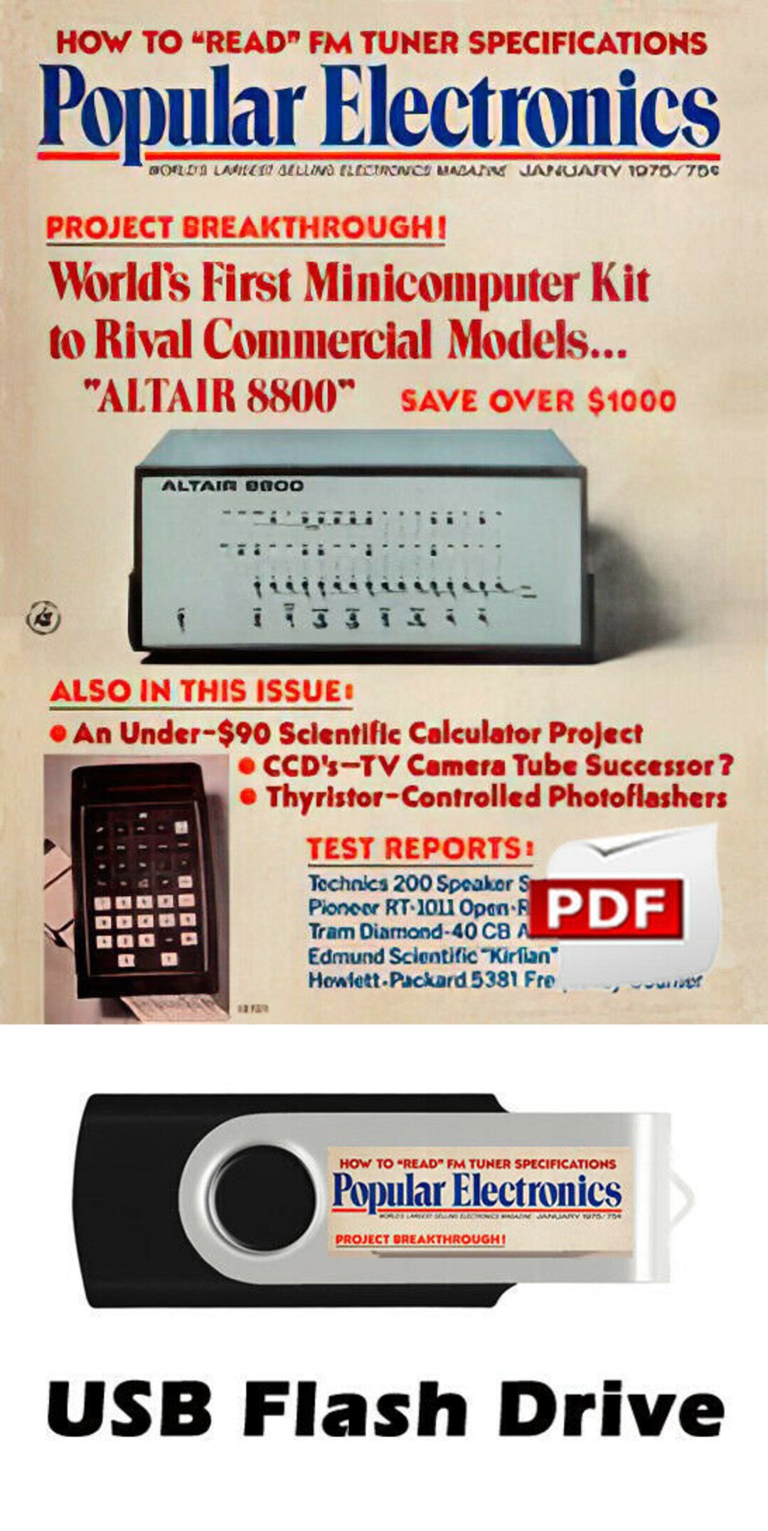 Huge Popular Electronics Magazine 611 Issues on 8GB Usb Drive
