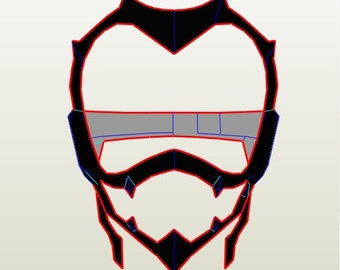 Kirishima Eijiro mask pepakura vecklas ut för skum