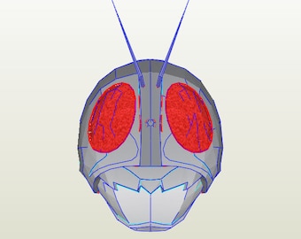 Kamen Rider Ichigo helmet pepakura unfold for foam