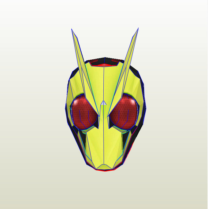 Kamen Rider Zero One helmet pepakura unfold for foam