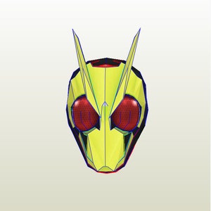 Kamen Rider Zero One helmet pepakura unfold for foam