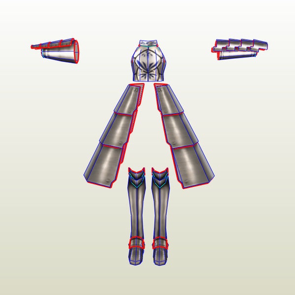 Fate Säbel Standard volle Rüstung pepakura entfalten für Schaum