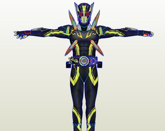 Kamen Rider Zero One Shining Hopper full armor pepakura unfold for foam