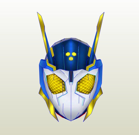 Kamen Rider Valkyrie Lightning Hornet Full Armor Pepakura Unfold