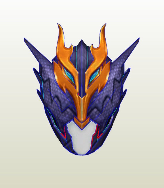 Kamen Rider Cross-z Dragon Full Armor Pepakura Unfold for Foam - Etsy