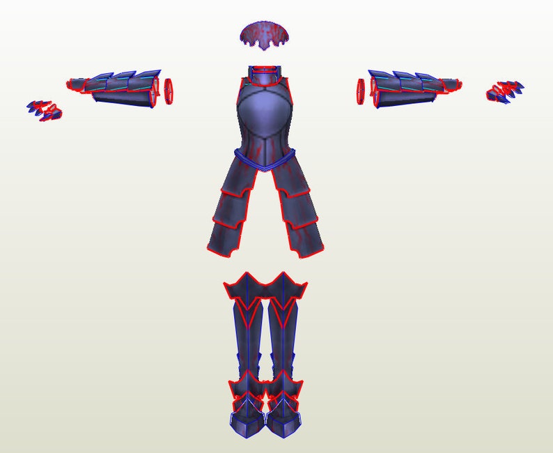 Fate Saber Alter Full Armor Pepakura Unfold for Foam - Etsy