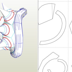 Bowsette Koppa Hime 2018 Supercrown , Horns and Shell Pepakura Unfold ...