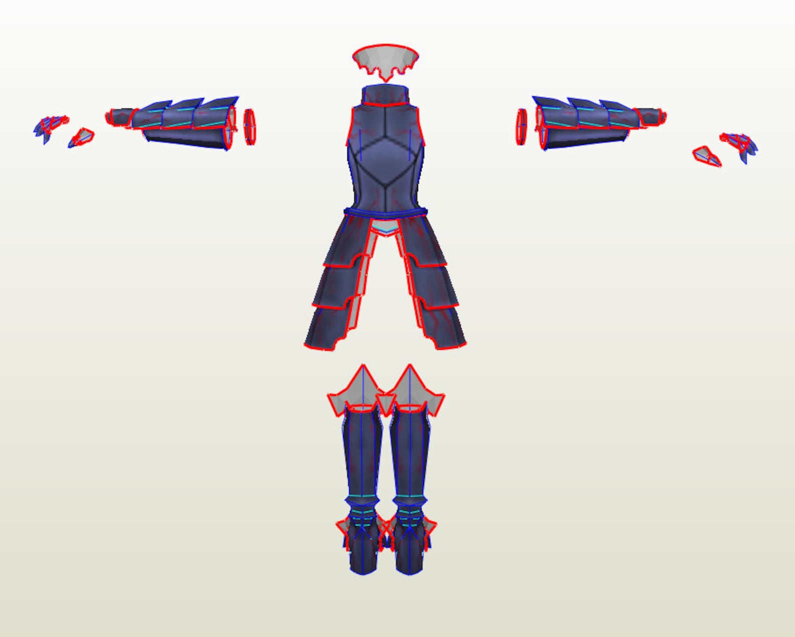 Fate Saber Alter Full Armor Pepakura Unfold for Foam - Etsy