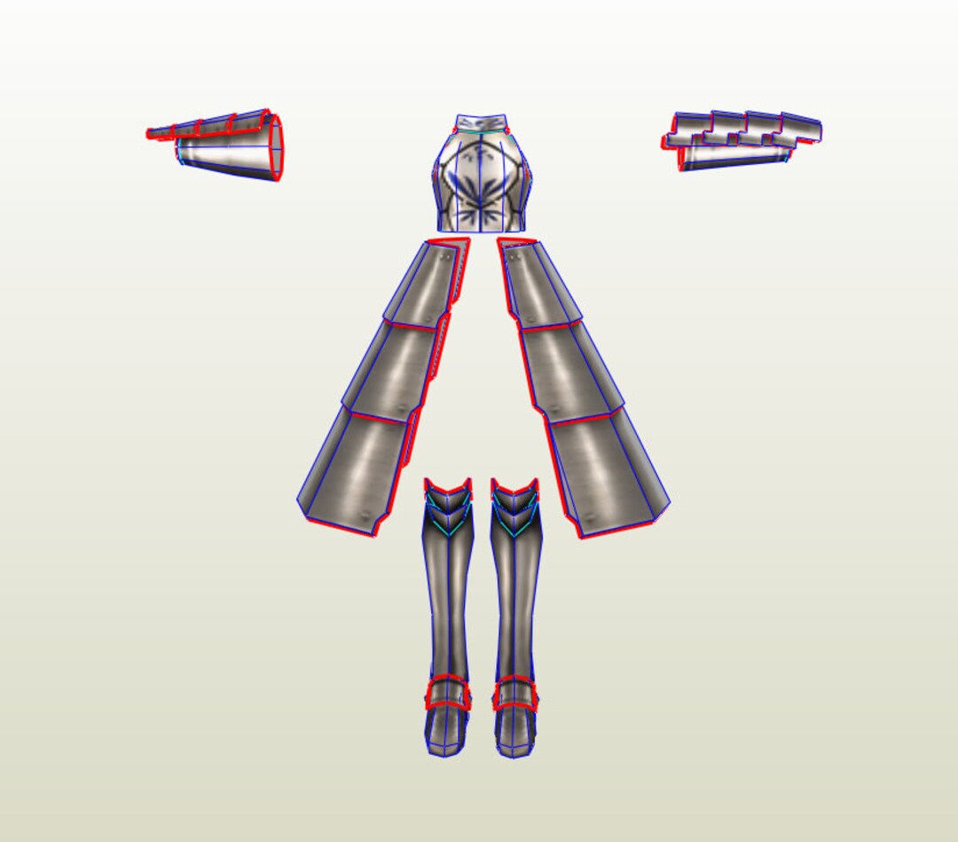 Fate Saber Default Full Armor Pepakura Unfold for Foam - Etsy