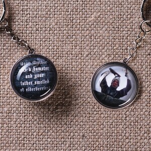 Double-sided Holy Grail French Taunter / Quote  image pendant key chain