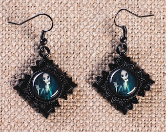 Coraline inspired Beldam/Other Mother image earrings