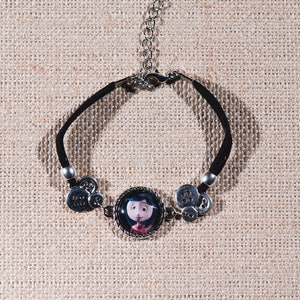 Coraline inspired image bracelet with button charms