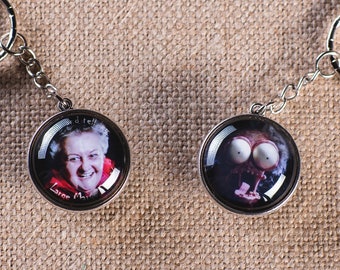 Double-sided Pee Wee's Big Adventure inspired Large Marge image pendant key chain