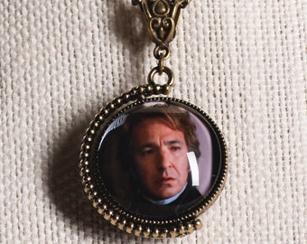 Colonel Brandon and Marianne Dashwood double-sided/spinning image pendant necklace