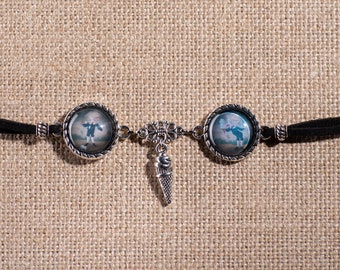 Coraline inspired Boring Blue Boy double Image pendant bracelet with ice cream charm