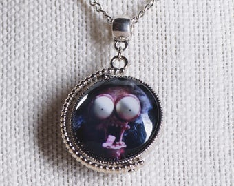 Pee Wee's Big Adventure inspired double-sided/spinning Large Marge image pendant necklace