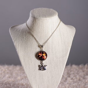Coraline inspired Mouse Circus Bobinsky, Coraline/Wybie, Bobinsky image pendant necklace with circus tent charm image 2
