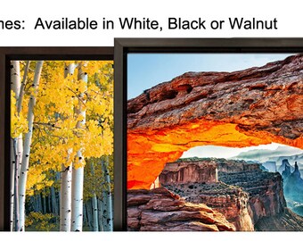 Frames for panorama canvas photographs - only available with canvas order from Bob Estrin Photography