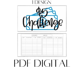 5 Dollar Challenge Cash Envelope (Printable)