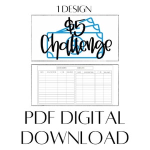 5 Dollar Challenge Cash Envelope (Printable)