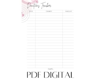 Donations Tracker (Printable)