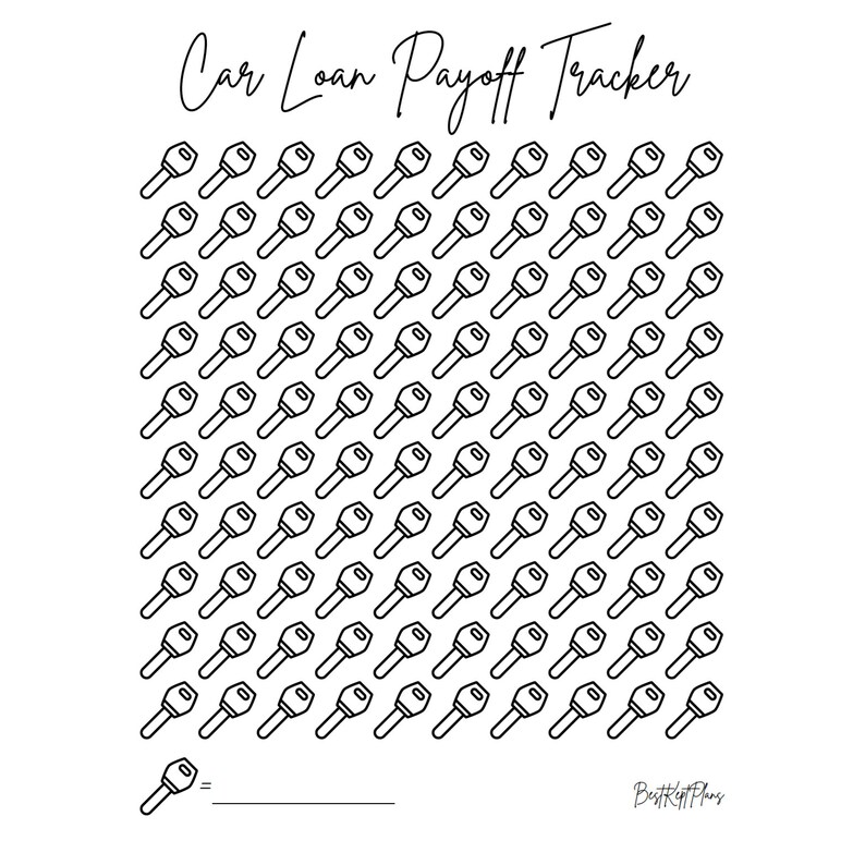 Car Loan Payoff Tracker (printable) - Etsy