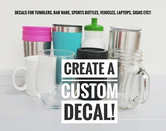 tumbler decal etsy
