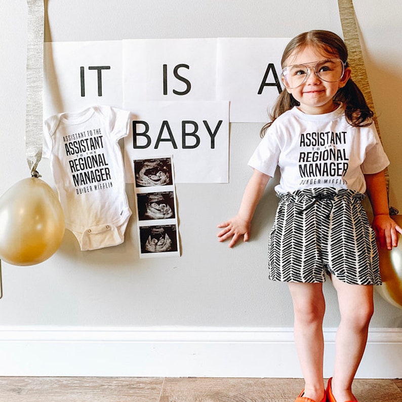 Sibling Pregnancy Announcement shirt The Office Pregnancy Etsy