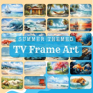 Samsung Frame TV Art Summer Beach and Ocean Bundle 80+ Artworks  Instant Download Beach TV Frame Art Samsung Frame Tv Art Painting