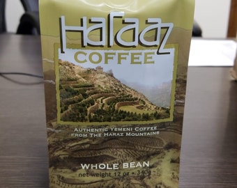 Authentic Yemen Haraaz FairValue: Roasted Coffee Beans, Medium Roast, Whole Bean, 340g