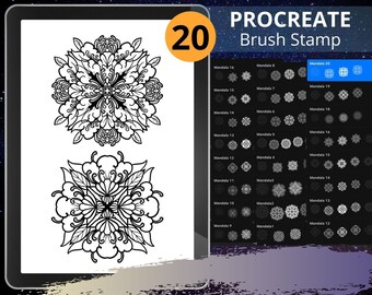 Mandala Procreate Brush Stamps | Flower Brushset (Digital Download)