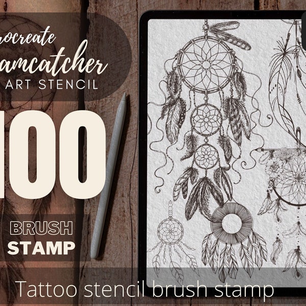 Dreamcatcher tattoo , procreate stamp, dreamcatcher brush stamp, dreamcatcher sticker, dreamcatcher tattoo, dream catcher png, tattoo design