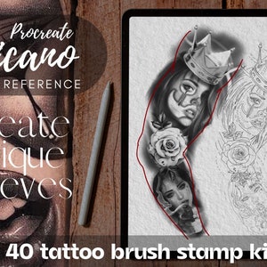 Chicano tattoo, Chicano Tattoo stencil, tattoo design, Chicano Art tattoo reference, Procreate tattoo brushes, Maxican tattoo stencil,