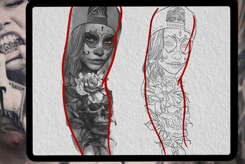 Procreate Chicano Tattoo Stamps, Stencil Brushes (digital Download) - Etsy
