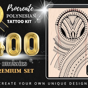 Tatouage polynésien, SVG polynésien, pinceaux polynésiens, procreate brosses de tatouage, dessins maoris, tatouage maori et conception de tatouage