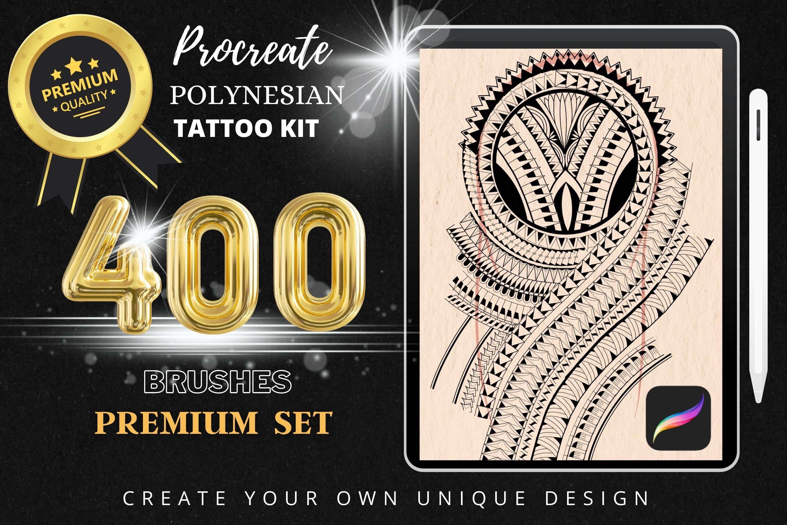 Polynesian Tattoo Stamp Procreate Polynesian SVG Polynesian - Etsy